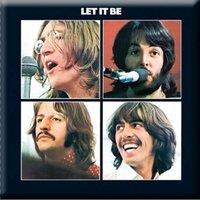 The Beatles Let It Be Album Fridge Magnet in Black