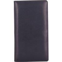 Smith and Canova Distressed Leather Folded Travel Wallet in Black