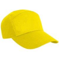 Result Men Plain Baseball Cap in Yellow