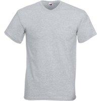 Fruit of the Loom Men Valueweight V-Neck, Short Sleeve T-Shirt in Grey | Size: 2X-large