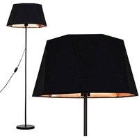ValueLights Charlie Modern Stem Black Floor Lamp