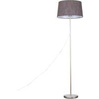 ValueLights Charlie Modern Stem Grey Floor Lamp