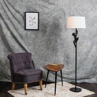 ValueLights George Monkey White Floor Lamp