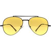 montana Men Aviator Shiny Gunmetal Yellow Polarized MP185 in Grey