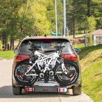 HOMCOM Bicycle Carrier Rear-mounted Bike Rack Rear Tow Bar Carrier Outdoor in Silver