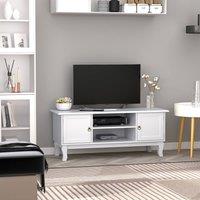 HOMCOM TV Stand High Gloss Unit Corner Table Storage Display Shelves in White