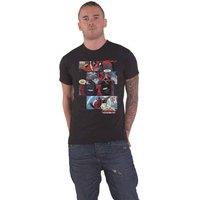 Marvel Deadpool Comic Strip T-Shirt in Black | Size: 2X-large