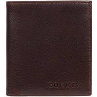 Conkca London Men 'Commandant' Leather Card Holder in Brown