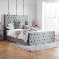Grey Fabric Ottoman Bed Frame Storage Birlea Marquis Velvet | Size: Super King