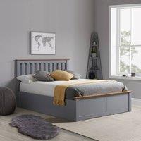 Birlea Solid Wood Ottoman Storage Bed Frame Phoenix Gas Lift in Dark Grey | Size: Double