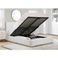 Double Ottoman Bed Frame & Sleepsoul Mattress White Boucle Birlea Chloen