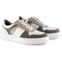 Silver Street London Men Hampton Premium Leather Casual Mens Trainers in White | Size: 9