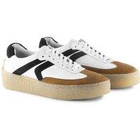 Silver Street London Men Harold Premium Leather Casual Mens Trainers in White | Size: 11