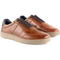 Silver Street London Men Marco Leather Casual Mens Trainers in Tan | Size: 9