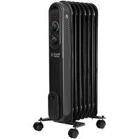 Russell Hobbs 1500W Electric Heater 7 fin Oil Filled Radiator RHOFR7004 in Black