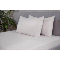 Smart Living Brushed Cotton Bed Linen Luxury Fitted Bedsheet or Pillowcase Non Iron in White | Size: Single
