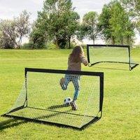 HOMCOM Football/Soccer Goal Net Folding Outdoor w/All Weather Teens Adults 6 x 3 FT in Black