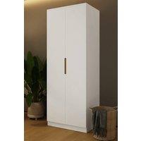 FWStyle Veloce 2 Door White Gloss Double Wardrobe