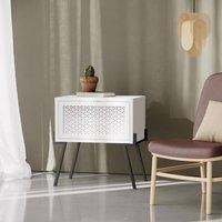 FWStyle White 1 Door Bedside Chest Push To Open