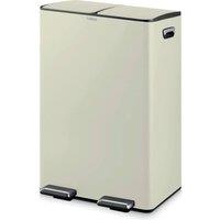 Tower Recycling Pedal Bin, 60L, Black T838023BLK in Beige