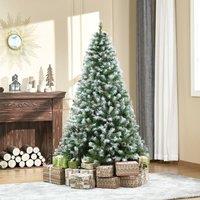 HOMCOM 6FT Artificial Christmas Tree Holiday Home Xmas Decoration in Green