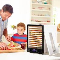 HOMCOM 11 Tier Food Dehydrator with Adjustable Temperature Timer LCD Display in White