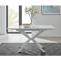 FurnitureboxUK Lira 100cm Rectangular Extending High Gloss 4-6 Seat Dining Table in White