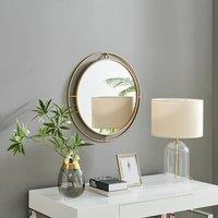 FurnitureboxUK Evie Small 66cm Gold Metal Frame Maritime Porthole Round Hallway Bedroom Dining And Living Room Wall Mirror