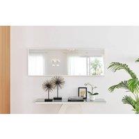 FurnitureboxUK Emma Large 140x50cm Framed Rectangular Vertical Living Room Hallway Wall Mirror in White