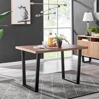 FurnitureboxUK Kylo 120cm 4-Seater Rectangular Dining Table With U Legs in Brown