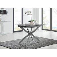 FurnitureboxUK Lira 100cm Rectangular Extending High Gloss 4-6 Seat Dining Table in Grey