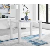 FurnitureboxUK Pivero 120cm 4-Seater Modern High Gloss Dining Table in White
