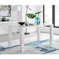 FurnitureboxUK Pivero 150cm 6-Seater Modern High Gloss Dining Table in White