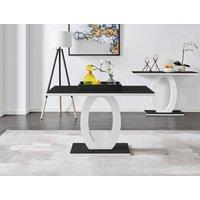 FurnitureboxUK Giovani 120cm 4-Seater Modern Rectangular High Gloss And Glass Dining Table in Black