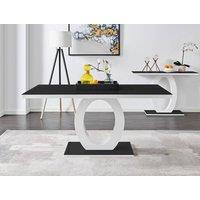 FurnitureboxUK Giovani 160cm 6-Seater Modern Rectangular High Gloss And Glass Dining Table in Black