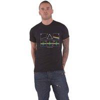 Pink Floyd Dark side of the Moon 50 Years Prism Heart Beat T-Shirt in Black | Size: X-Large
