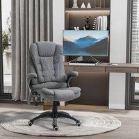 VINSETTO Executive Reclining Chair w/ Heating Massage Points Relaxing Headrest in Grey