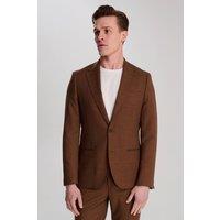 Harry Brown London Men Sandro Slim Fit Linen Look Suit Jacket in Brown | Size: 38R