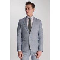 Harry Brown London Men Giacomo Slim Fit Cotton Linen Suit Jacket in Light Blue | Size: 46R