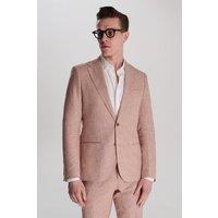 Harry Brown London Men Giacomo Slim Fit Cotton Linen Suit Jacket in Red | Size: 38R