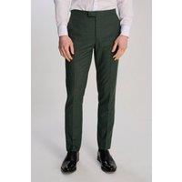 Harry Brown London Men Sandro Slim Fit Linen Look Suit Trousers in Green | Size: 34R