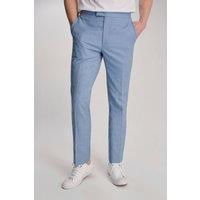 Harry Brown London Men Sandro Slim Fit Linen Look Suit Trousers in Light Blue | Size: 42R