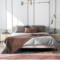 HOMCOM Modern Bedside Table with 2 Drawers Sofa Side Table in White