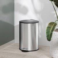 HOMCOM 20L Stainless Steel Pedal Bin Kitchen Rubbish Bin with Soft close Lid in Silver