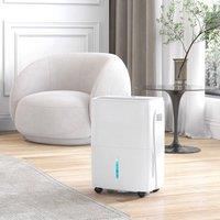 HOMCOM 30L/Day Dehumidifier for Home, with Auto-Clean Filter, 24H Timer in White