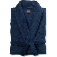 Savile Row Company London Men Supersoft Fleece Dressing Gown in Navy | Size: X-Large