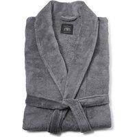 Savile Row Company London Men Supersoft Fleece Dressing Gown in Grey | Size: Medium