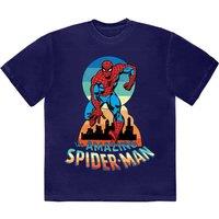 Marvel Spider Man Keyhole Stance T-Shirt in Navy | Size: X-Large