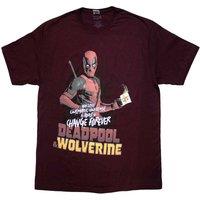 Marvel Deadpool And Wolverine Change The Universe T-Shirt in Red | Size: Medium