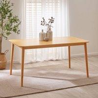 FurnitureboxUK Lynton 6 Seat Large Rustic Solid Wood Dining Table in Light Oak